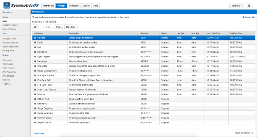 Manage Jobs Screen